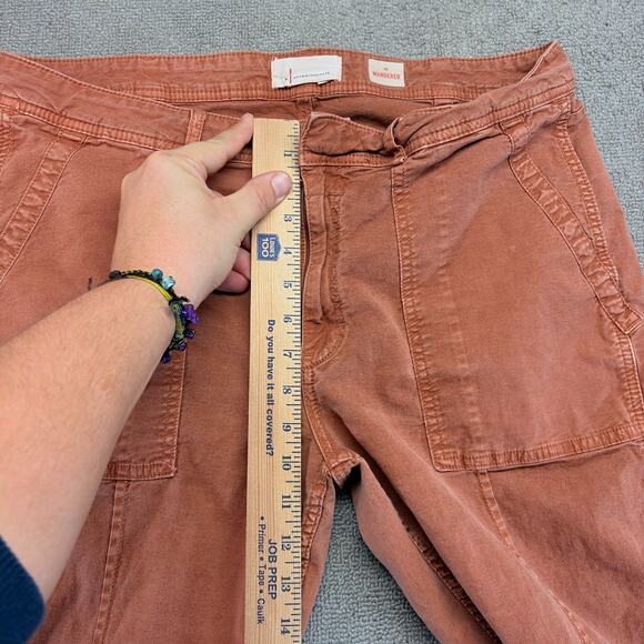 Anthropologie Pants Women's 32 (Fits 34x26) The Wanderer Rust Tapered Relaxed - Picture 3 of 8